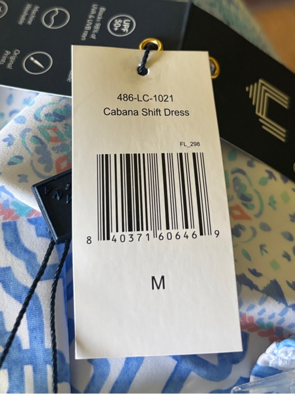 NWT Cabana Life Blue & White Printed Swim Coverup - Picture 8 of 8